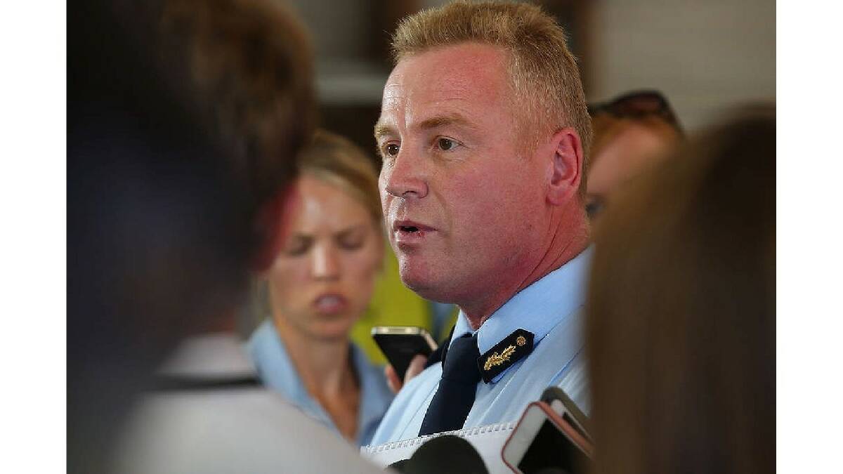 Fire and Emergency Services Authority Commissioner Wayne Gregson talks to the media at the Parkerville Incident Control Centre in Perth. Photo: Getty Images.