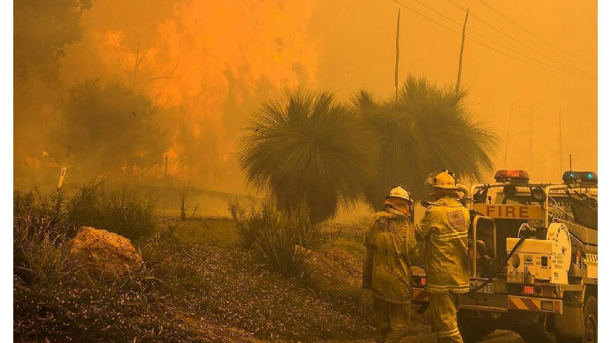 Firefighters battled against a devastating bushfire in Perth's hills. Photo: DFES.