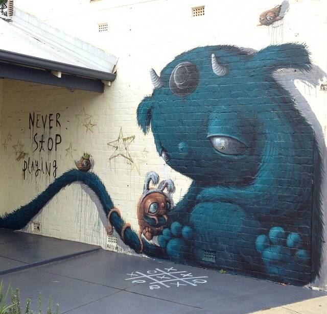 Wall mural by Hayley Welsh.