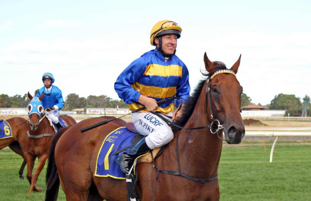 Jockey William Pike who is leading the Bunbury Rider of the Year competition. 