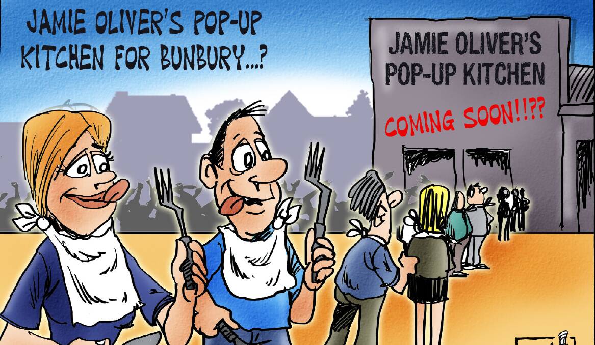 A push to bring WA’s first Jamie Oliver Ministry of Food Pop Up Kitchen to Bunbury and the South West is a great initiative which deserves community support. 