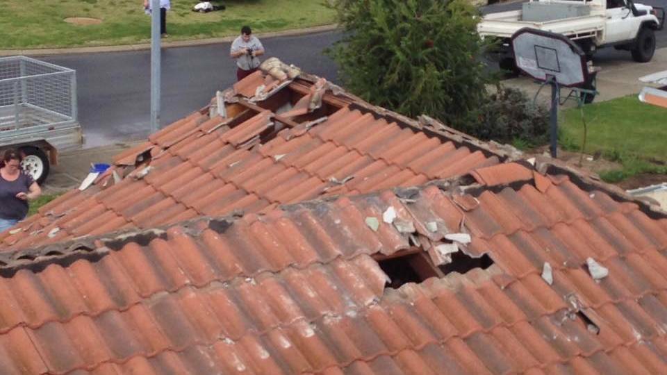 A tornado tore tiles off roofs and caused damage to a number of properties in Usher on Saturday.