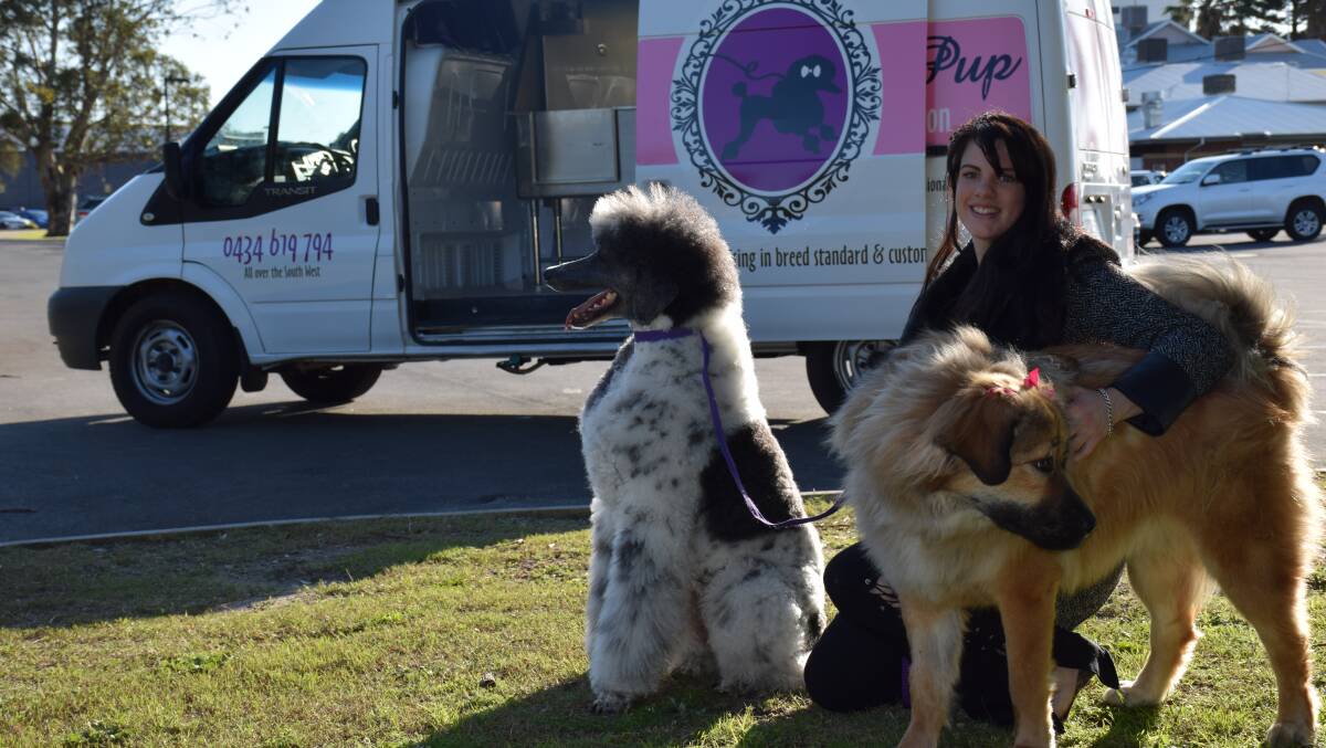 New mobile dog grooming business owner Laura Raabe. 
