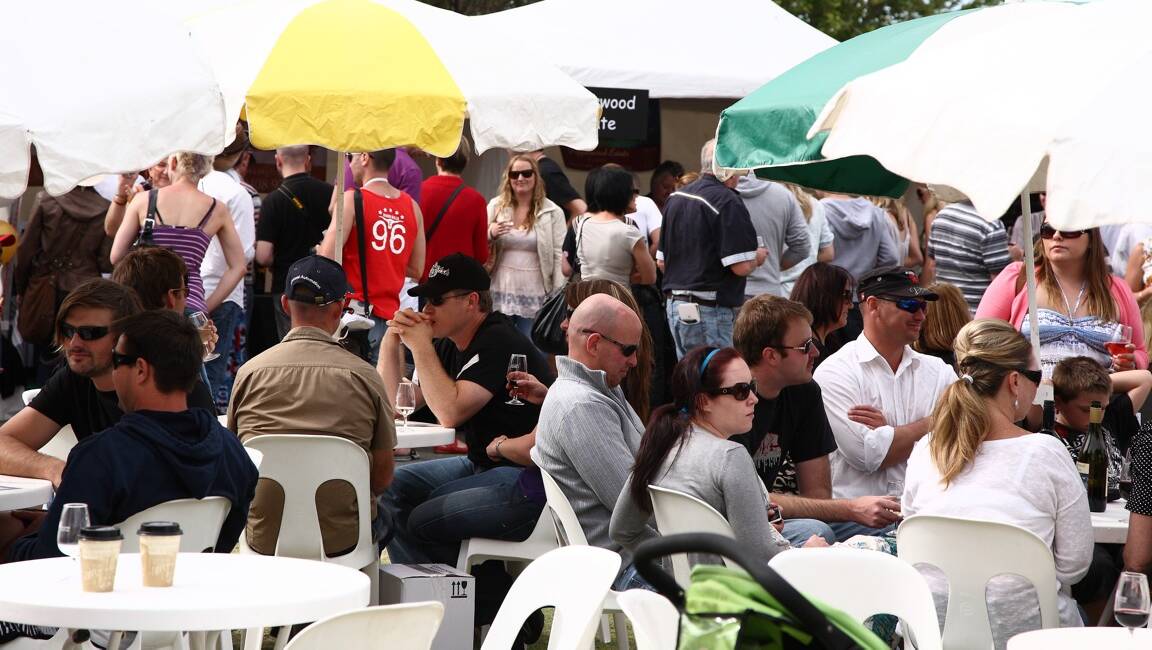 The crowd enjoying the 2013 Geographe Crush Wine Exhibition. 