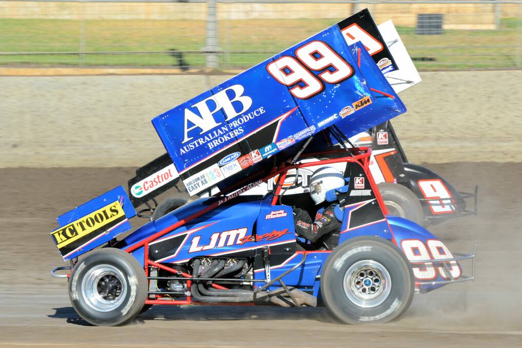 Jamie Maiolo is one of the favourites to win the 2013-14 AHG Sprintcar Series that concludes at the Perth Motorplex this weekend. Picture by Mel Parker.