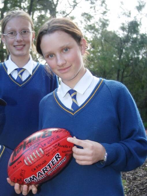 Rachel Paterson pictured playing for the Bunbury Cathedral Grammar School team in 2004.  