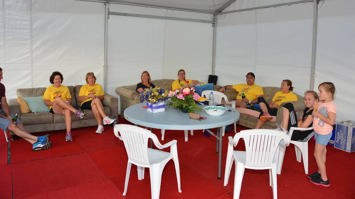 Bunbury Toyota’s Racing for a Cure took their own couches last year, but the
winner of the lucky duck prize will have couches and goodies supplied for them.
