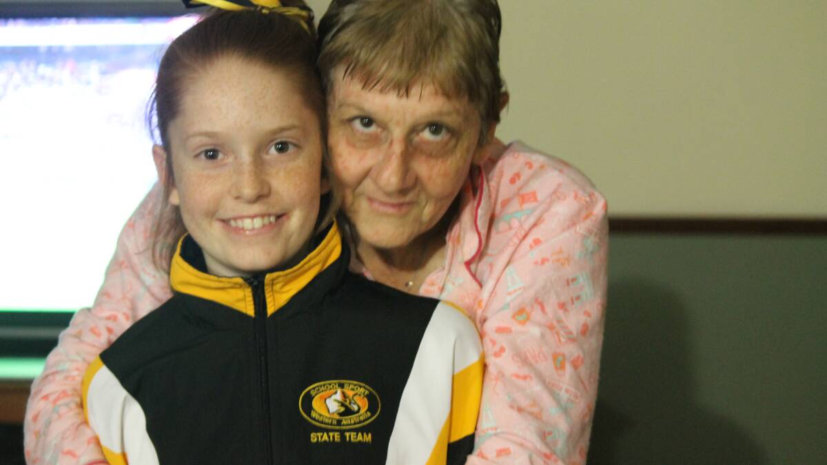 Tayah Burrows pictured with her grandmother Gail Catalano. 