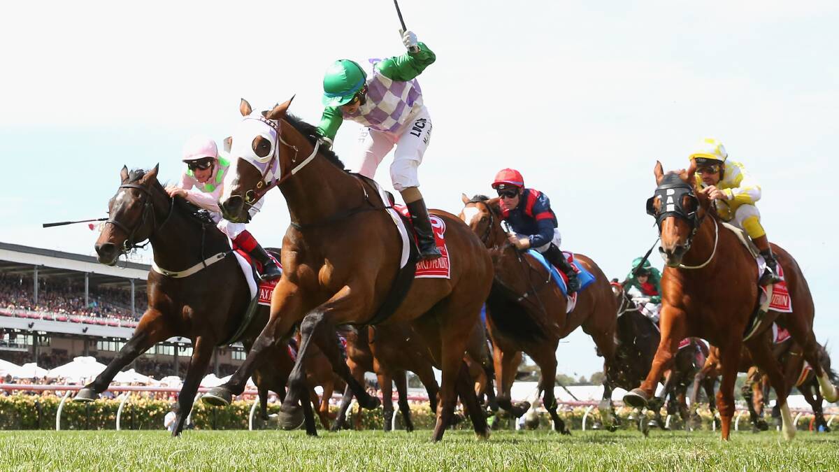 Michelle Payne rides Prince of Penzance to win race seven The Emirates Melbourne Cup on Melbourne Cup Day at Flemington Racecourse on November 3, 2015 in Melbourne, Australia. Pic: Robert Cianflone/Getty Images