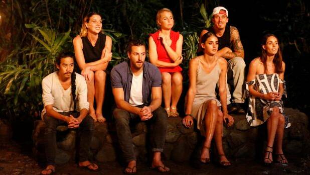 The jury, which no longer included Tara (in red) but did include Locky and Michelle, voted for this year's Sole Survivor. Photo: Nigel Wright
