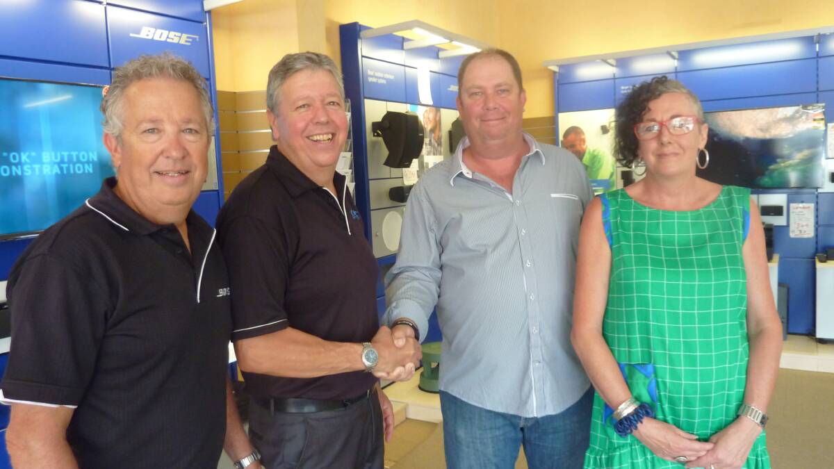 Tony and Vince Macri with new owners Cheryl and Ben Kozisek.