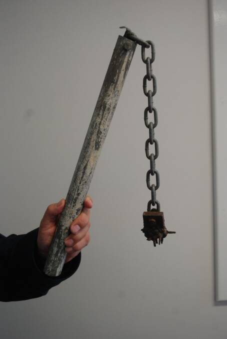 Dangerous: The mace seized by Esperance police.