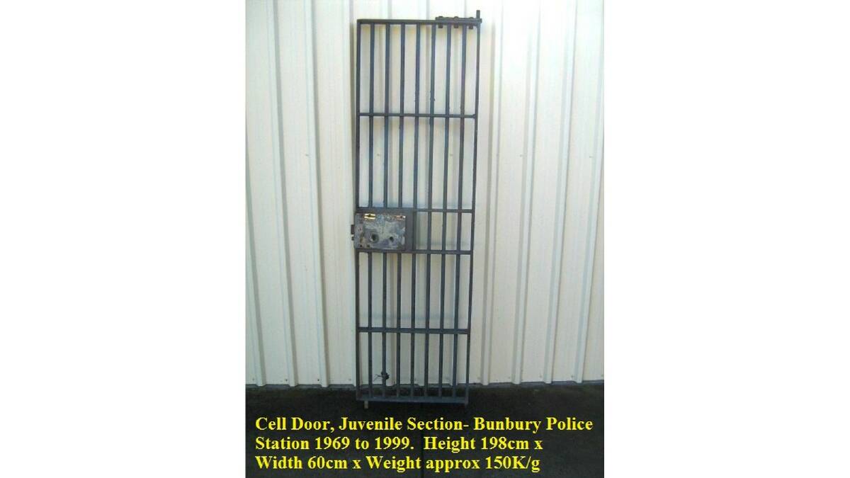 A cell door from the old Bunbury Police Station.