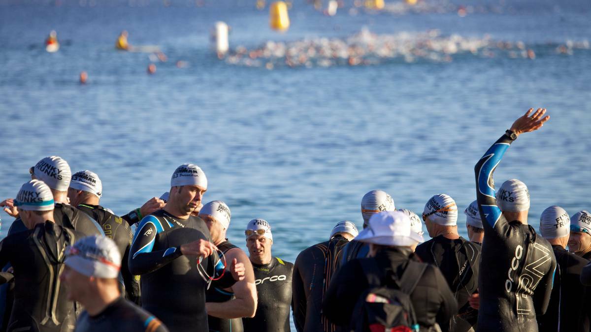 A competitor passed away during the swim leg of the Sunsmart Busselton Ironman 70.3 on Saturday.