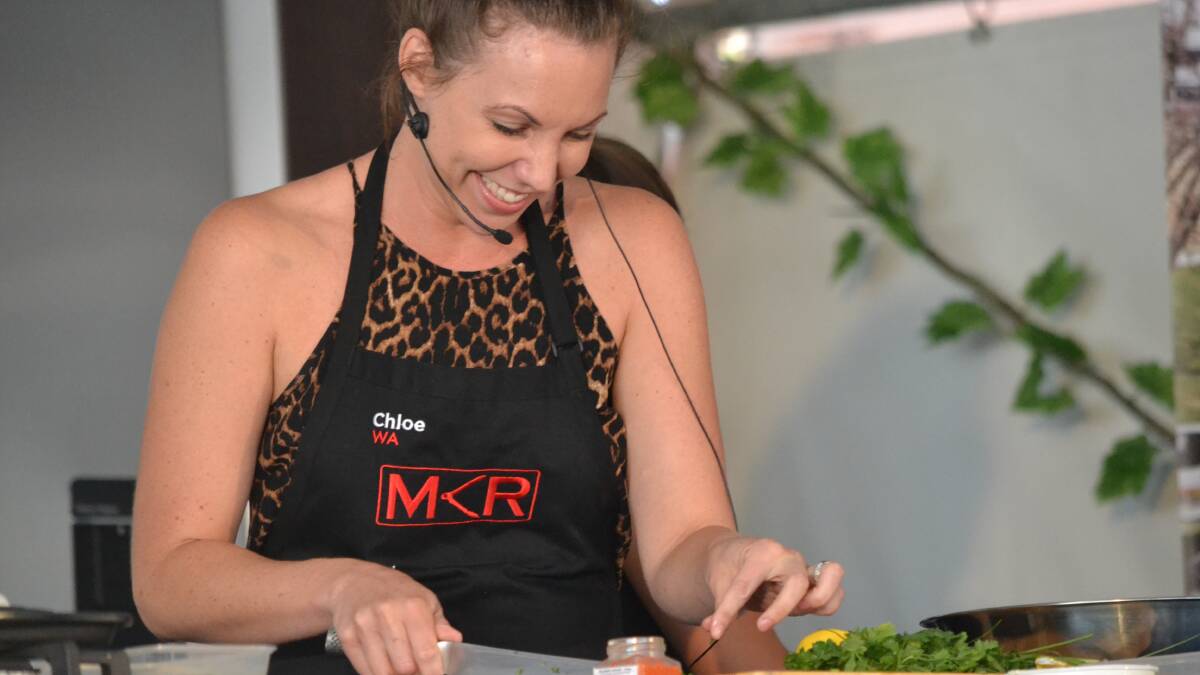 My Kitchen Rules stars, Chloe and Kelly were among Crab Fest's culinary sights. Photo by Amy Martin.  