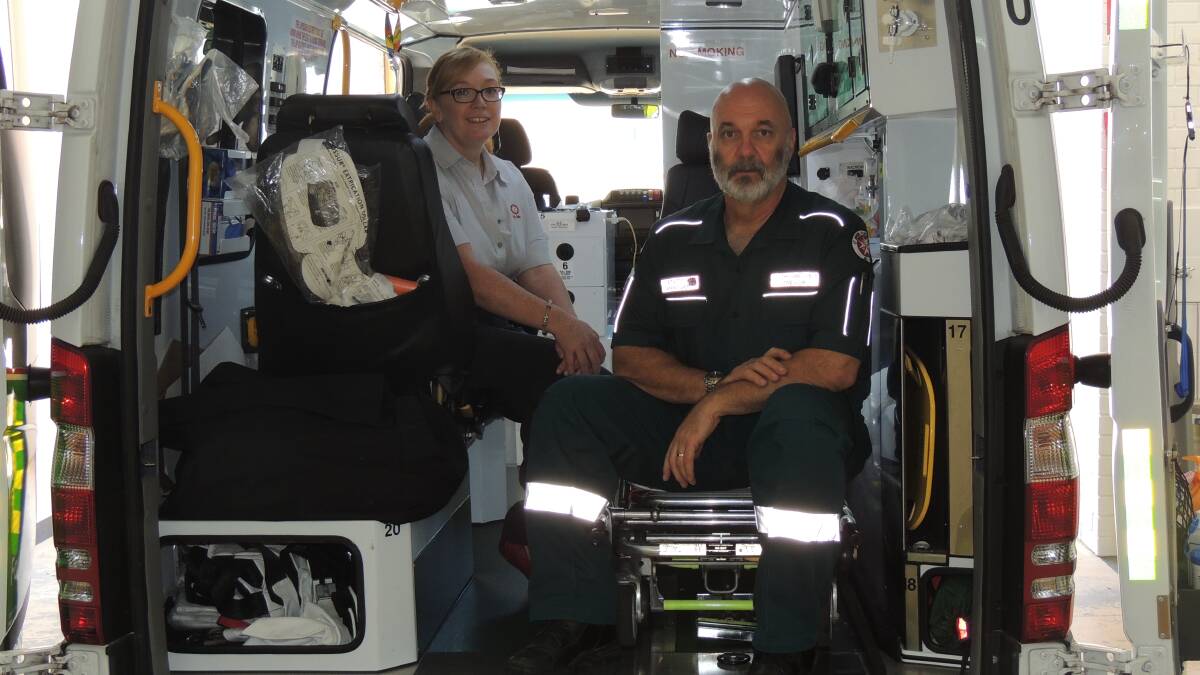 St John Ambulance regional assistant manager Dianne Langford-Fisher and paramedic Trevor Mason are excited for the opening of the new East Bunbury ambulance depot.