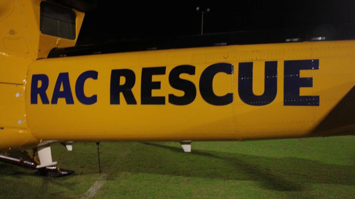 The RAC Rescue helicopter was sent to a crash in Eaton.