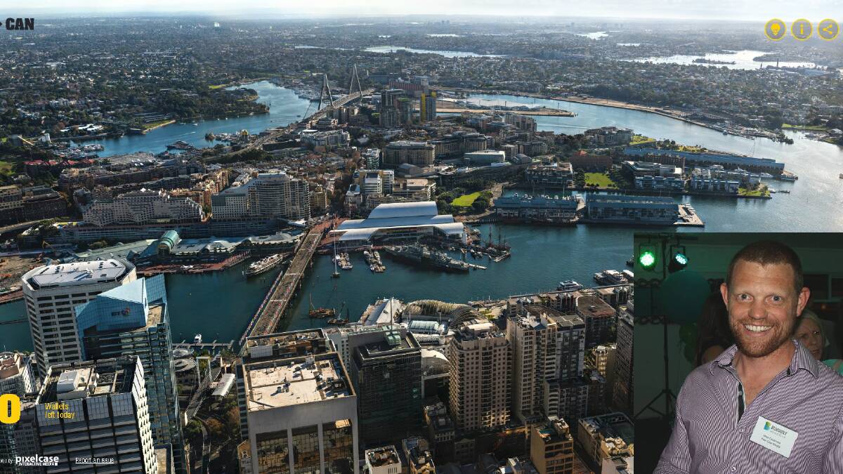 Pixelcase managing director John Colebrook (inset) is the man behind Australia’s largest ever photo of Sydney. 