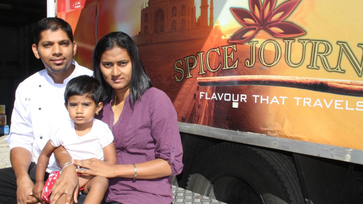 Spice Journey owner Falgunan Nanukurup, pictured with wife Navajothy Arasan and daughter Harshatha, have expanded to take over the Koombana Bay kiosk. 