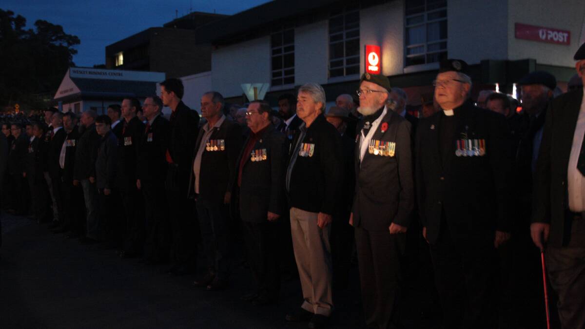 The Anzac Day Dawn Service at the Bunbury War Memorial. 