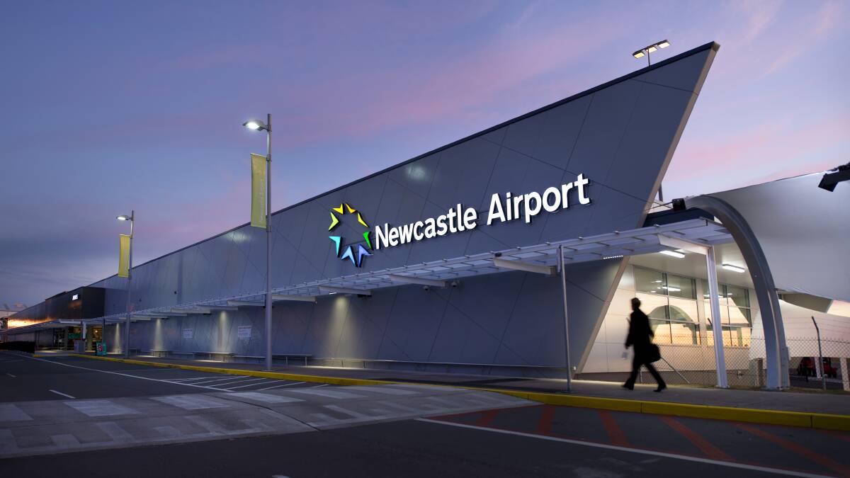 Increased security: Newcastle Airport asked passengers to arrive earlier than normal on Monday after terror raids in Sydney on the weekend.