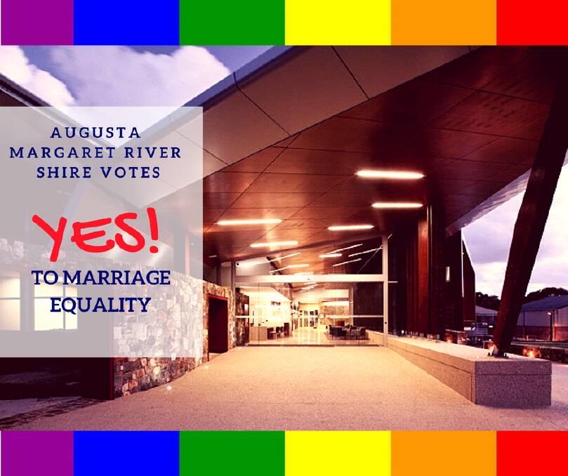 Augusta Margaret River council votes unanimously to support marriage equality
