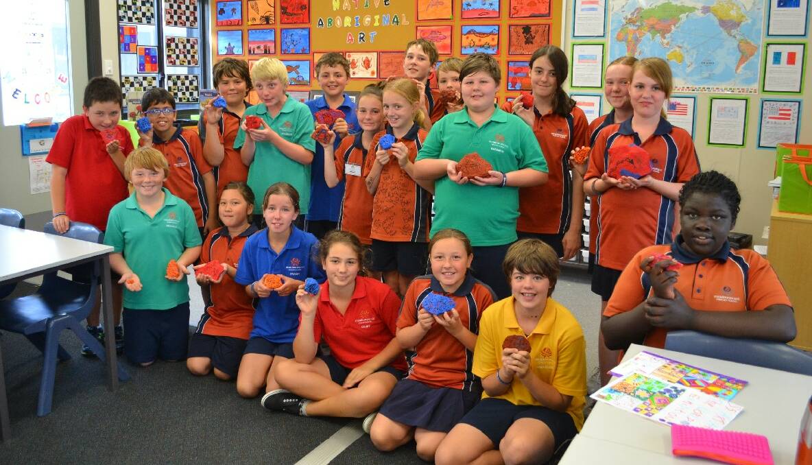 MSPS art show: Year six students at Meadow Springs Primary School hosted an art show and showcased their work, which was inspired by a host of famous artists including Andy Warhol and Emma Blythe. Photo: Mandurah Mail.