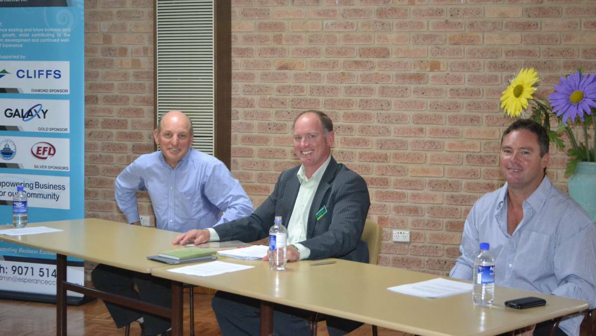  Liberal candidate and incumbent Graham Jacobs, Nationals candidate Colin de Grussa and Labor candidate Greg Smith outlined their policies and views during the Meet the Candidates forum in Esperance.