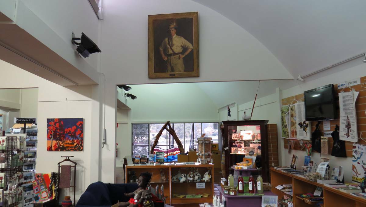 A portrait of Northam's Gallipoli Victoria Cross hero Hugo Throssell now hangs inside the Northam Visitor Centre. Photo: Avon Valley Advocate.
