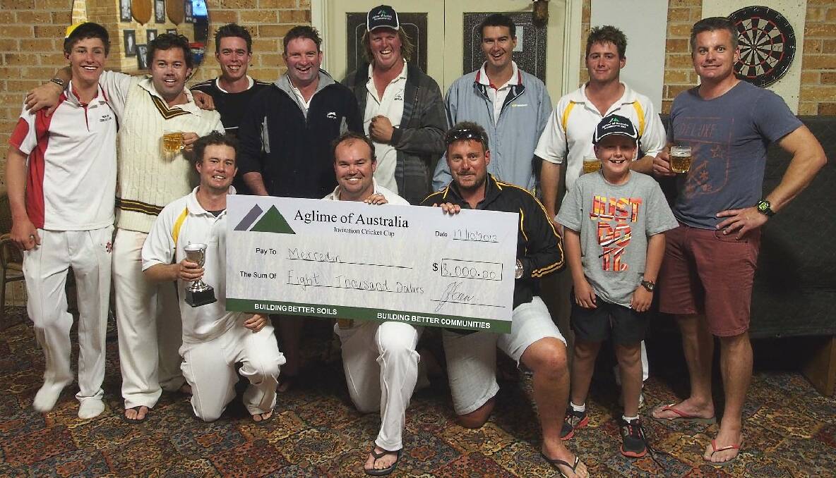 Merredin has taken out the first prize of $8000 for winning the 2013 Aglime Invitation Cricket Cup. Photo: Merredin-Wheatbelt Mercury.