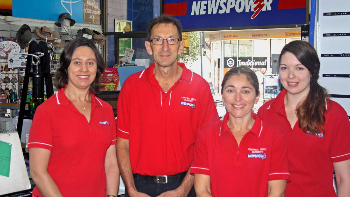 Suzanne Cross, Ian Cross, Michelle Golding and Stephanie Allen-Kingdom from Central News Bunbury.  
