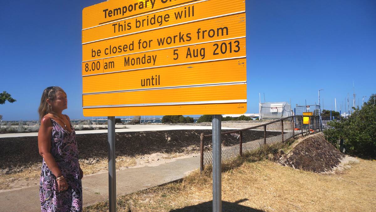 Bunbury woman Holly Lange has pushed for action on the Koombana footbridge after it was closed to the public about five months ago. 