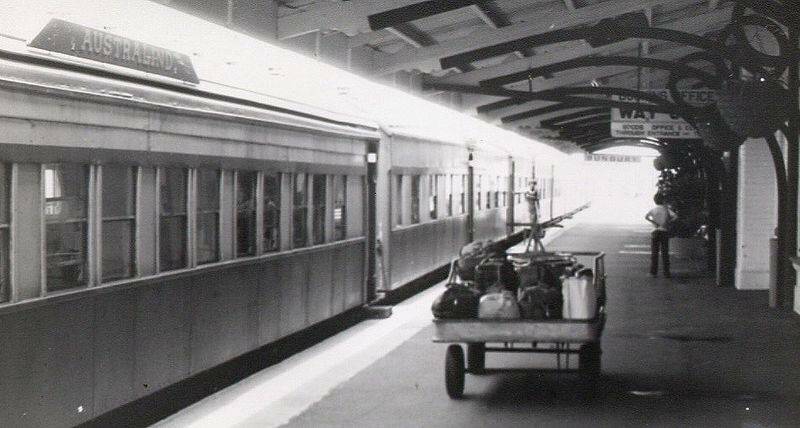 The Australind train station in the 1970s. 