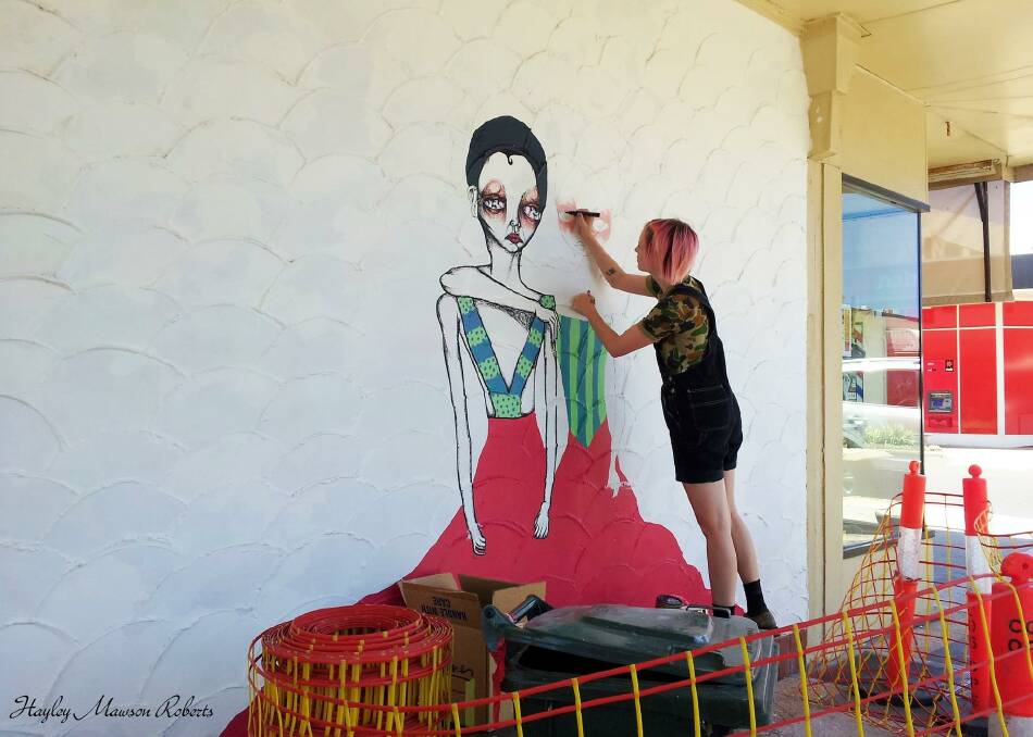 Jodee Knowles' work in progress. Picture by Hayley Mawson Roberts. 