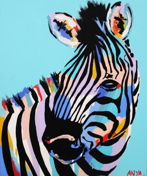 Perth artist Anya Brock uses bold colours in her popular art. 
