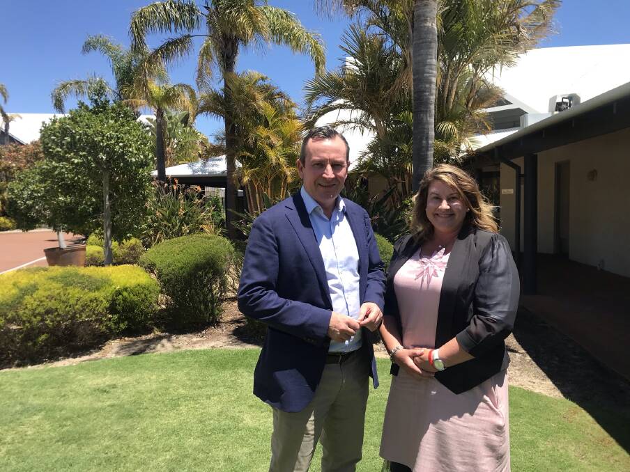 NEW CANDIDATE: Premier Mark McGowan with Bronwen English. Photo: Supplied.