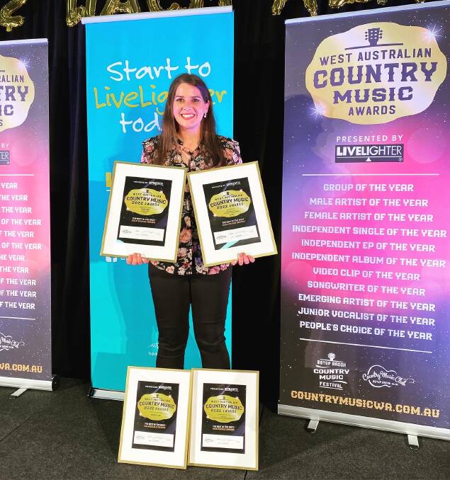 BACK AT IT: South West country singer Codee-Lee has returned from a three year hiatus to win four WA Country Music Awards. Picture: Supplied.