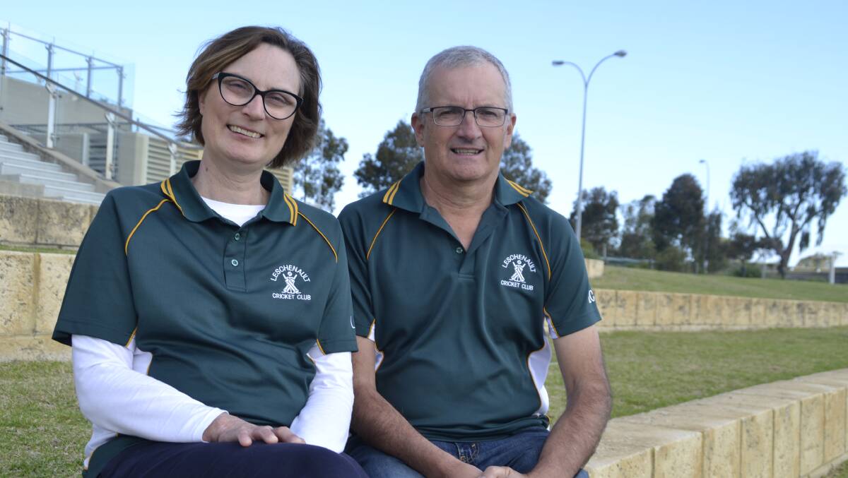 Leschenault Cricket Club: Volunteer of the Year for Female Country Cricket Adele Given with Club President and life member Angelo D'Agostino. Picture: Pip Waller