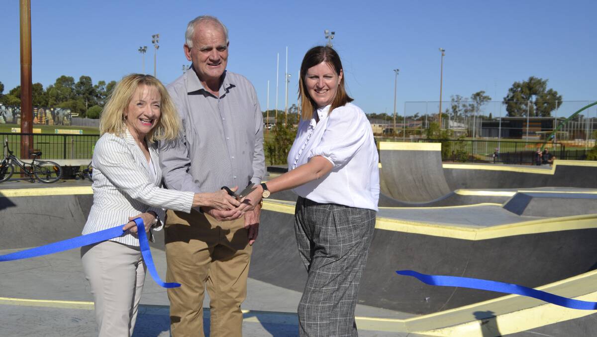 Official opening: Member for Forrest Nola Marino, Shire of Dardanup president Mick Bennett and Collie-Preston MLA Jodie Hanns. Picture: Pip Waller 