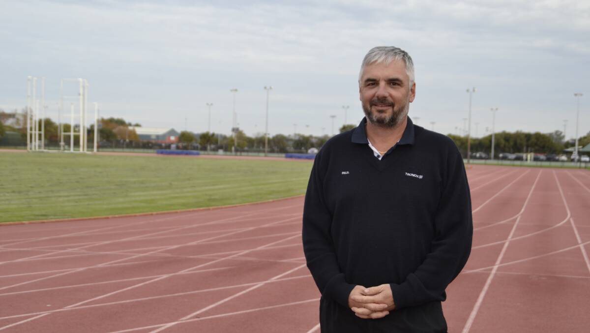 Awarded: Paul Lever at the Bunbury and Districts Little Athletics Centre at the Hay Park Multi-Sports Pavilion. Picture: Pip Waller 