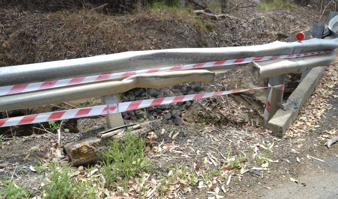 Panizza Road residents say the bridge was damaged by a vehicle "months ago", and that the red tape was placed on the bridge shortly after. 