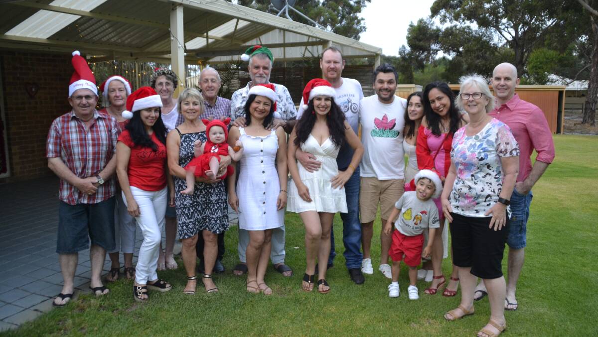 Christmas in the community: The Jaramillo/Doust family enjoyed celebrating Christmas early with their neighbours on December 9. Picture: Pip Waller 