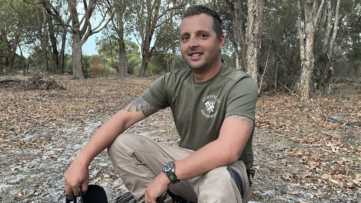 Survive It South West: Survival trainer Keaton Widmer said while no one plans to be in a survival situation, it's important to know fundamental skills on how to survive out bush. Picture: Pip Waller 