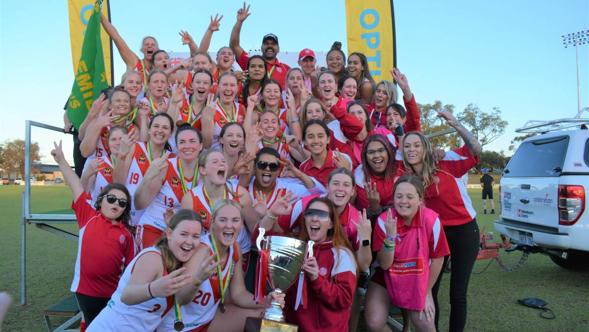 Champs: South Bunbury's womens team took out the 2021 grand final against Bunbury on Sunday September 12. Picture: Jemillah Dawson