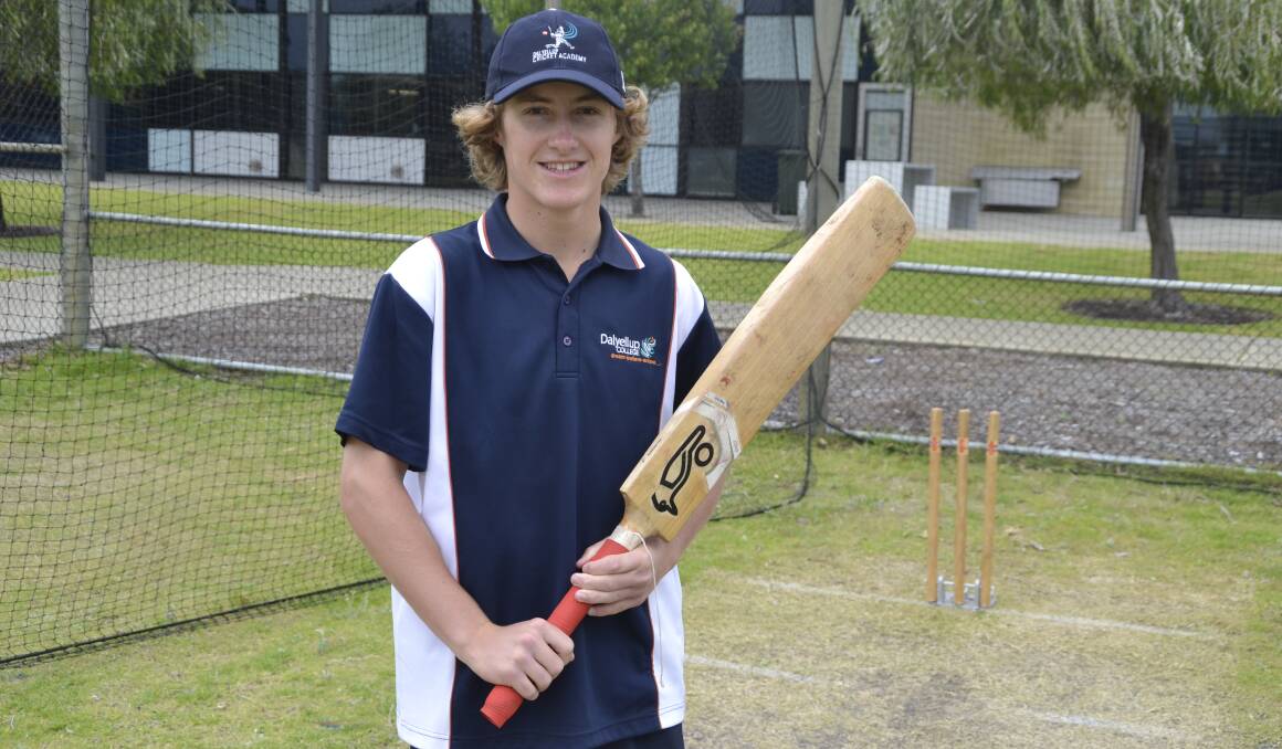 Next up to bat: 15-year-old Cody Ryan has been selected to play in the Country Colts Squad for the 2021/22 cricket season. Photo: Pip Waller. 
