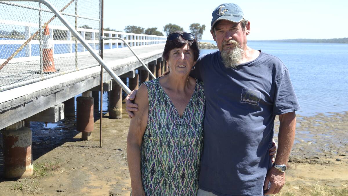 Power of community: Australind residents Mick and Rozanne Crosby at the jetty. Picture: Pip Waller 