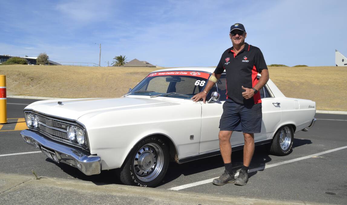 Variety Creative Car Cruise: Murray Wharton will complete his 10th cruise this year in his Ford ZB Fairlane 1968. Picture: Pip Waller 