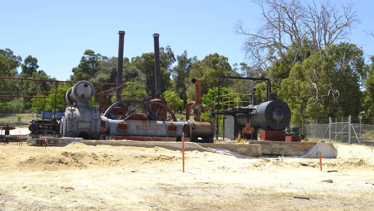 Under construction: Although small, the remains of the Yarloop Workshops post the 2016 Yarloop-Waroona fire will soon undergo redevelopment. Picture: Pip Waller 