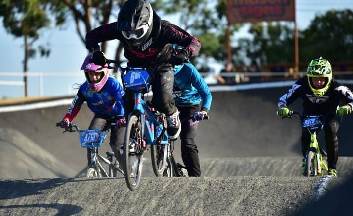 Riders to the line: Week three and four of Bunbury BMX Club's season saw riders showing great promise. Picture: supplied 