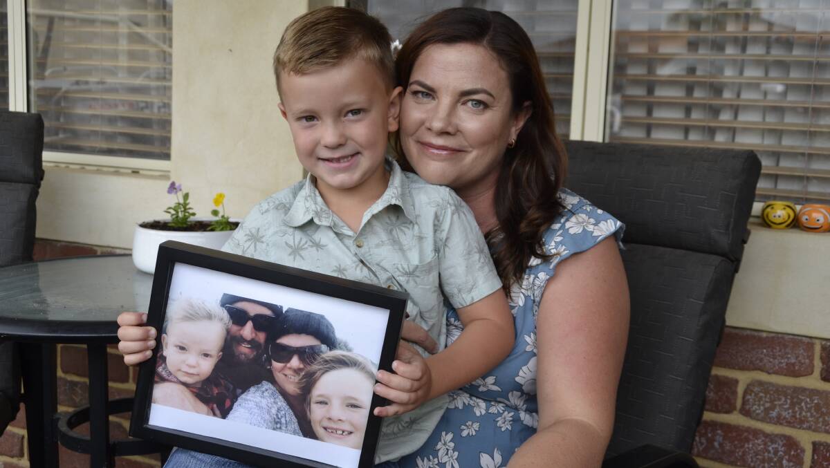 Memories: Michelle Moriarty kept the memory of her late husband Nathan alive for five-year-old Cody and nine-year-old Aodhan. Picture: Pip Waller 